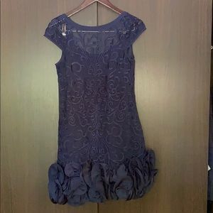 Jessica Simpson Cap Sleeve Ruffle Bottom Dress